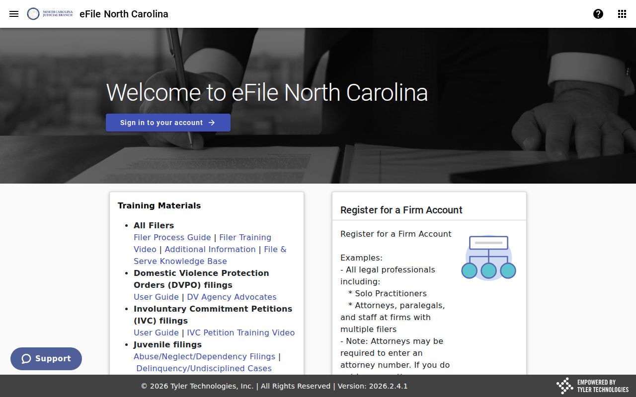 Pitt County case lookup reference for North Carolina eCourts File and Serve