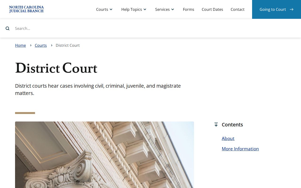 Pitt County civil docket District Court information