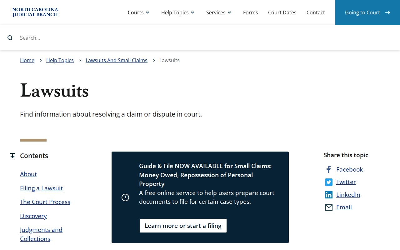 Pitt County civil docket lawsuits and small claims information