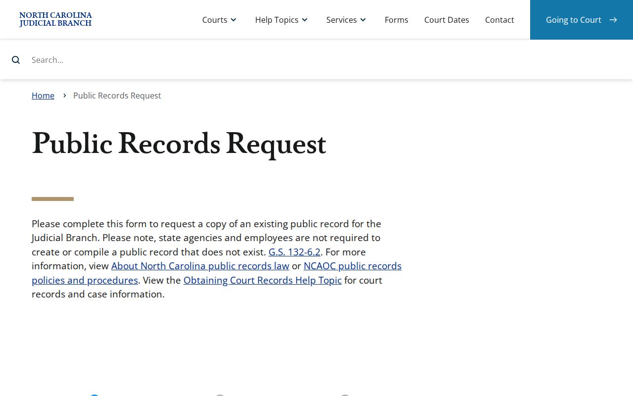 Pitt County court records NCAOC administrative request form boundary