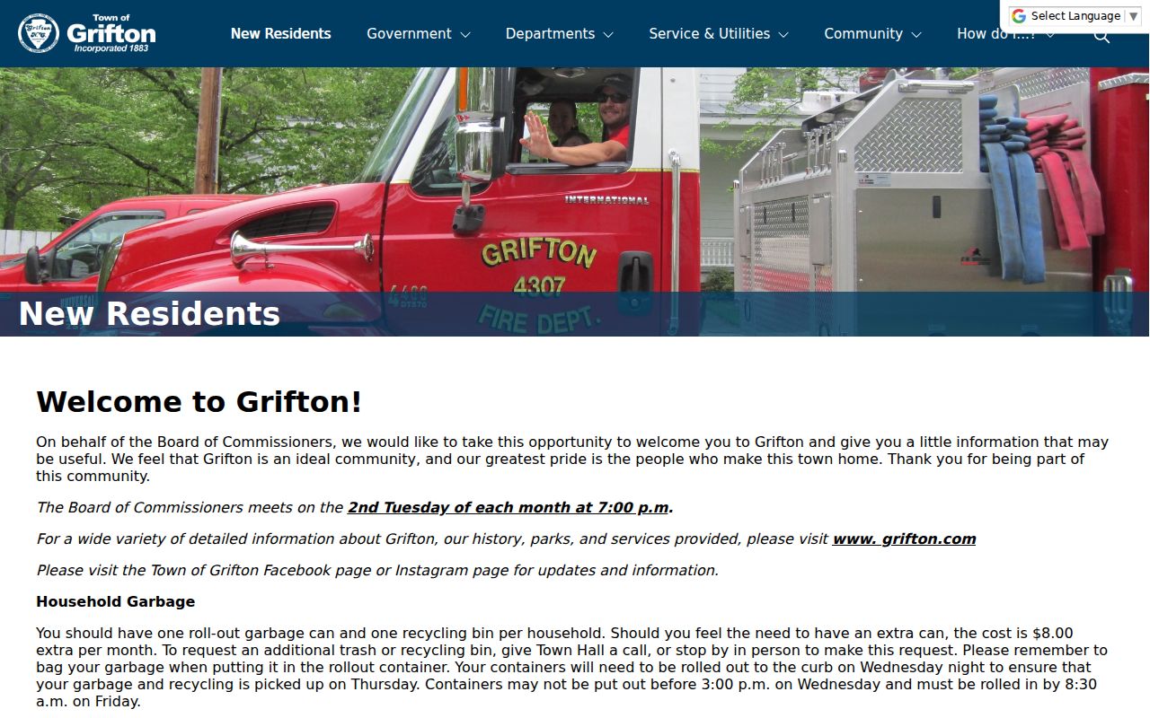 Grifton docket search town material pointing to county court access