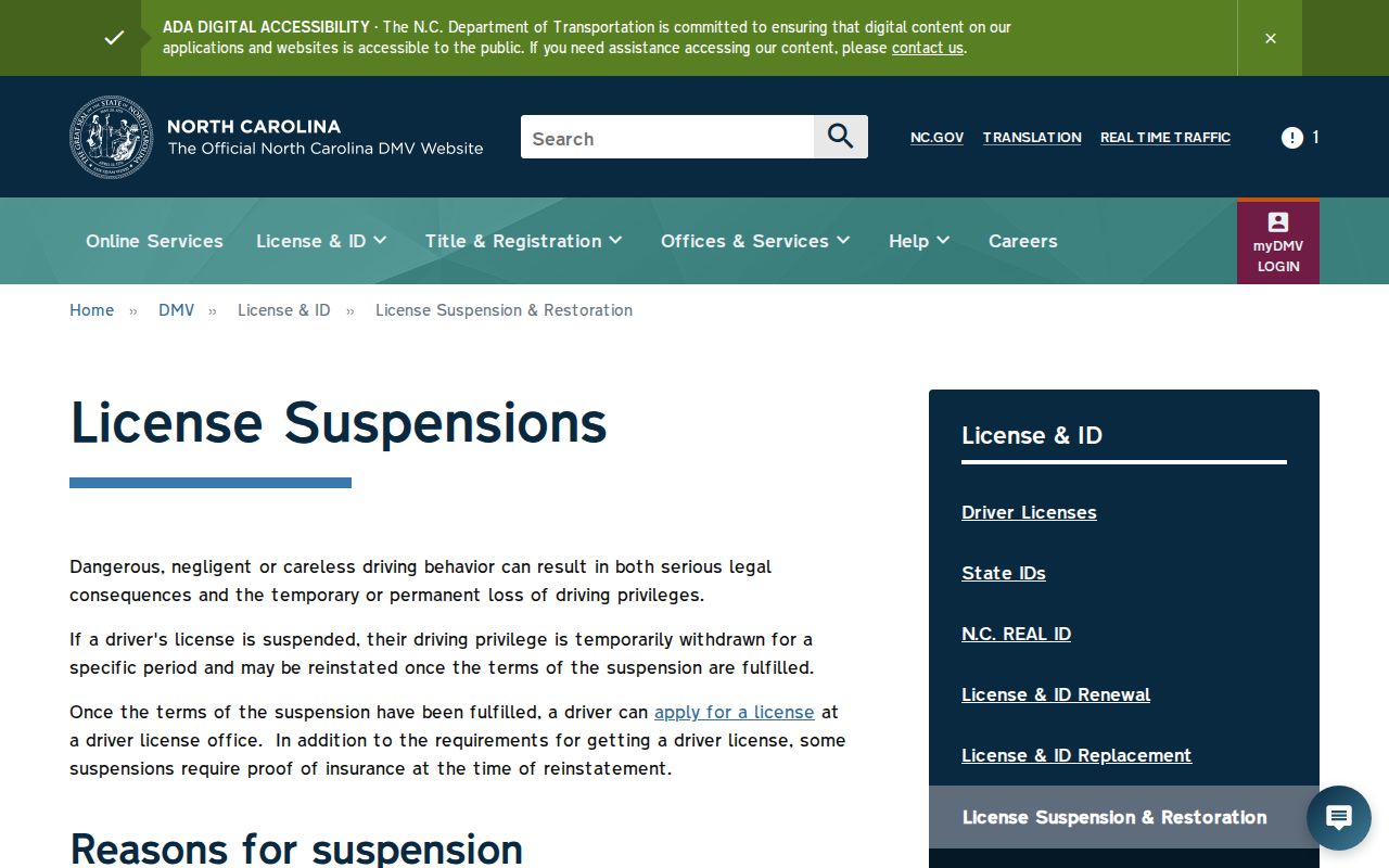 Pitt County traffic ticket NCDMV court-compliance source